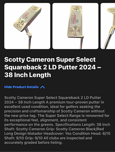 Scotty cameron super select - cameron,